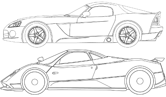 pagani zonda blueprints