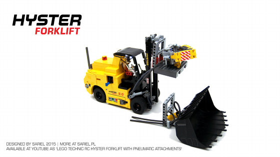 Lego best sale forklift moc