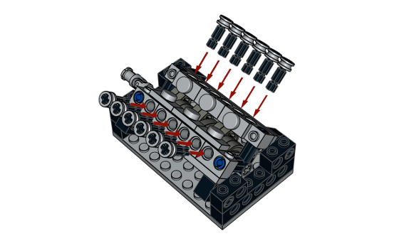 lego technic with motors