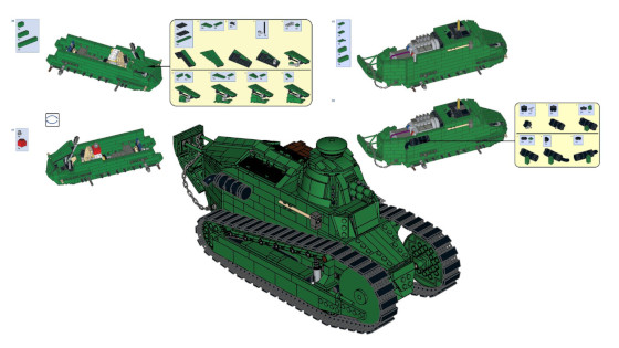 lego army tank instructions